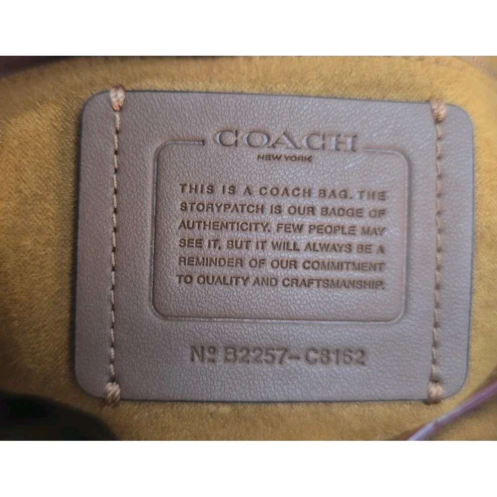 Coach Kleo Backpack in signature chambray‎ w smooth leather details B2257-C8162